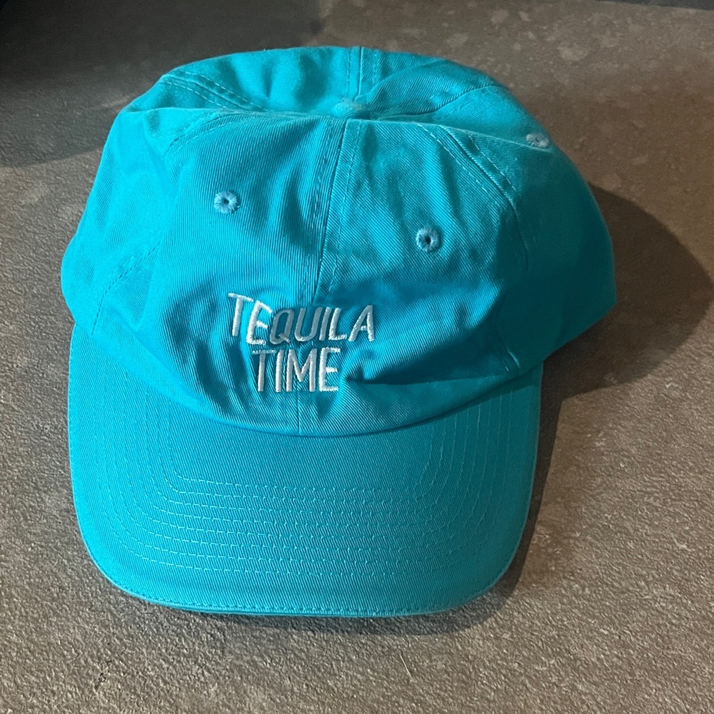 Tequila Time Embroidered Cap - Bright Turquoise